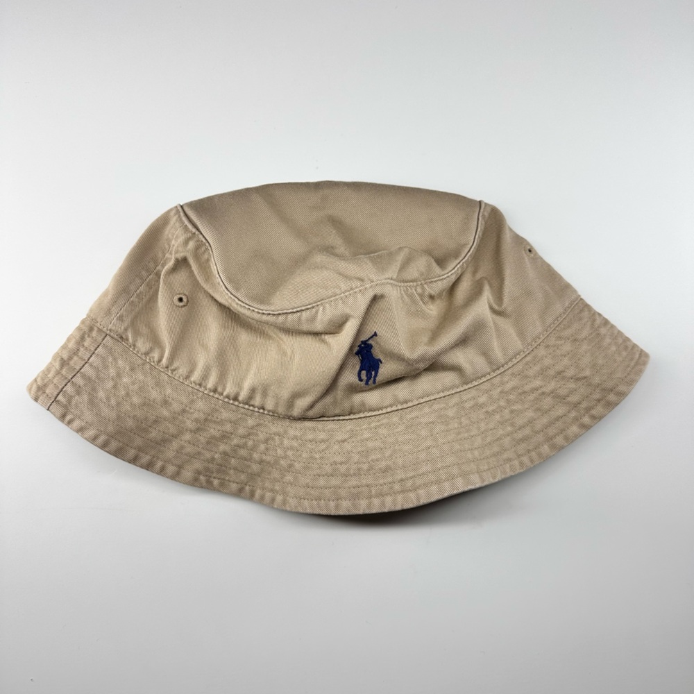 Polo by Ralph Lauren Khaki Bucket Hat with Navy Label